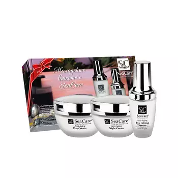 SEACARE Подарочный антивозрастной набор №3:Дневной и Ночной крема Сыворотка для глаз,с Матриксилом