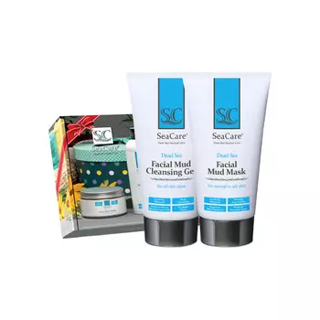 SEACARE Подарочный SPA набор №3, Грязевые маска и Очищающий гель для лица с минералами