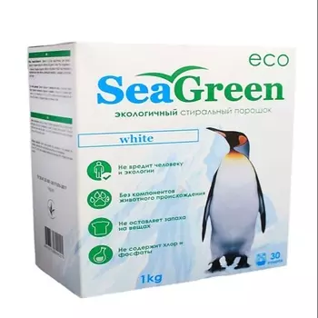 SEAGREEN Концентрированный стиральный порошок для белого белья 1000