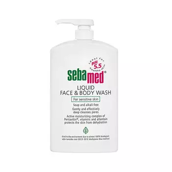 SEBAMED Очищающий пенящийся гель для чувствительной кожи лица и тела Liquid Face & Body Wash 1000.0