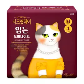 SECRET DAY Хлопковые трусики-прокладки, размер M