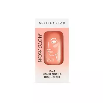 SELFIE STAR Жидкие румяна и хайлайтер для лица и тела Wow Glow