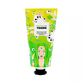 SELFIELAB YOUNG Очищающая маска для лица на основе голубой глины экстракты розмарина зелёного чая 50.0