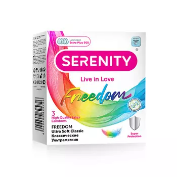 SERENITY Презервативы из натурального латекса FREEDOM Ultra Soft Classic