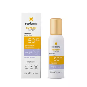 SESDERMA Спрей-мист солнцезащитный "Лаванда" SPF50 Repaskin Comfort Sun Mist