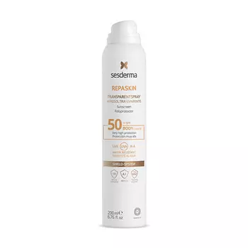 SESDERMA Спрей солнцезащитный прозрачный для тела SPF50 Repaskin Transparent Spray