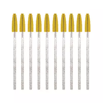 SEXY LASH'N'BROW Щеточки для ресниц и бровей одноразовые желтые с глиттером