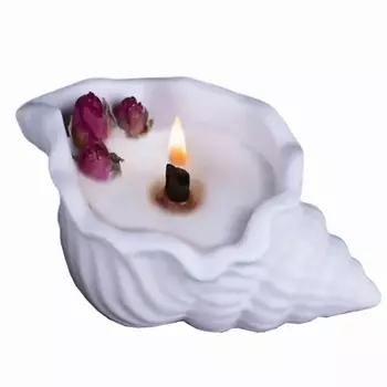 SHE STYLE Ароматическая свеча Ракушка Кокосовый пломбир для декора дома 1.0