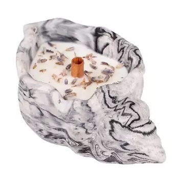 SHE STYLE Ароматическая свеча Ракушка Лаванда для декора дома 1.0