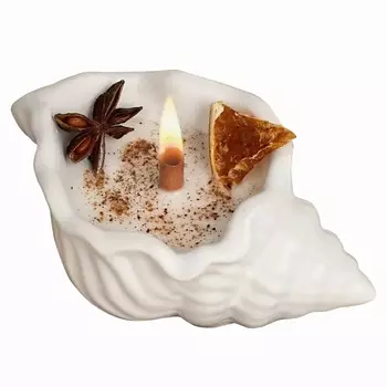 SHE STYLE Ароматическая свеча Ракушка Пряный глинтвейн для декора дома 1.0