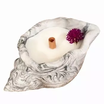 SHE STYLE Ароматическая свеча Ракушка Розовый пион для декора дома 1.0