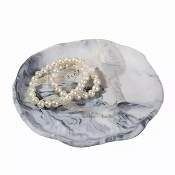 SHE STYLE Декоративный поднос из гипса для свечей, мелочей, украшений, конфетница 1.0