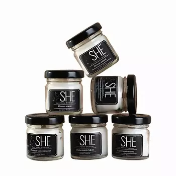 SHE STYLE Подарочный набор в баночках ароматические свечи для дома