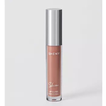 SHENY PROFESSIONAL Блеск для губ увлажняющий, прозрачный бежевый нюд