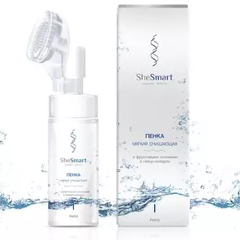SHESMART Мягкая очищающая пенка с фруктовыми энзимами и ниацинамидом 150.0