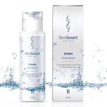 SHESMART Увлажняющий тоник с гиалуроновой кислотой и ниацинамидом 200.0