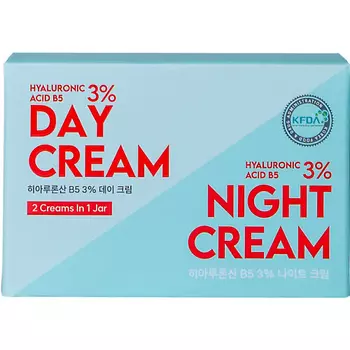 SHINCOS.LAB Дневной и ночной кремы с гиалуроновой кислотой и пантенолом Hyaluronic Acid B5 3% Day And Night Creams