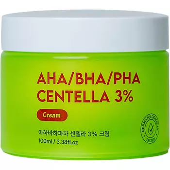 SHINCOS.LAB Крем с 3% экстракта центеллы азиатской и комплексом кислот AHA, BHA, PHA, пилинг-формула Centella 3% Cream