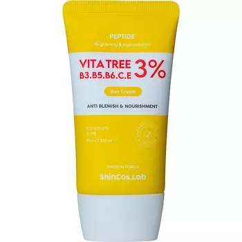 SHINCOS.LAB Солнцезащитный крем с витаминами Vita Tree 3% Sun Cream
