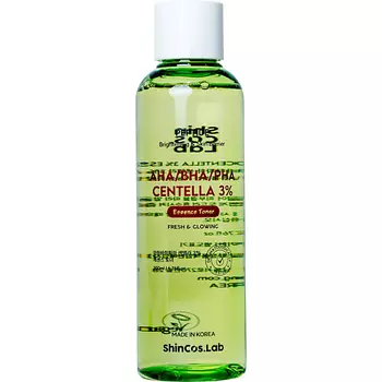 SHINCOS.LAB Тонер-эссенция с кислотами и экстрактом центеллы, пилинг-формула Centella 3% Essence Toner