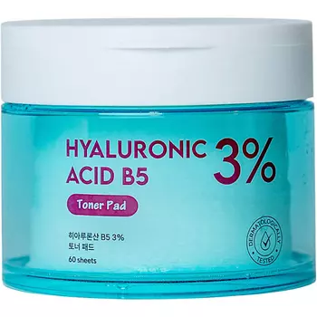 SHINCOS.LAB Увлажняющие пэды с гиалуроновой кислотой и пантенолом Hyaluronic Acid B5 3% Toner Pad