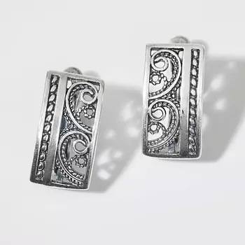 SHINE & BEAUTY Ажурные серьги покрытые золотом