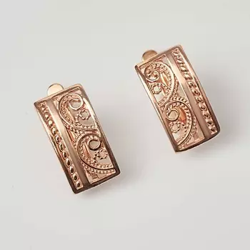 SHINE & BEAUTY Ажурные серьги покрытые золотом