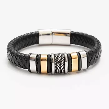 SHINE & BEAUTY Браслет мужской из кожи