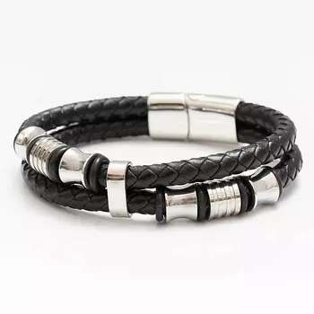 SHINE & BEAUTY Браслет мужской из кожи