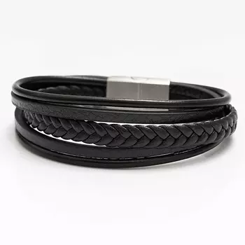 SHINE & BEAUTY Браслет мужской из кожи