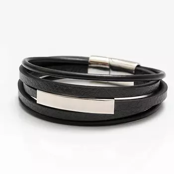 SHINE & BEAUTY Браслет мужской из кожи