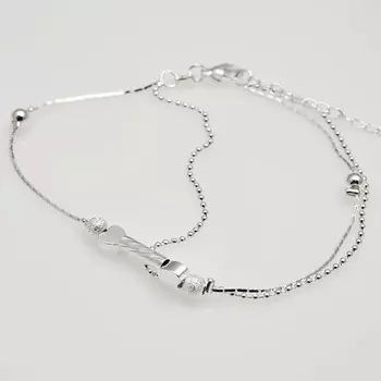 SHINE & BEAUTY Браслет на ногу покрытый серебром