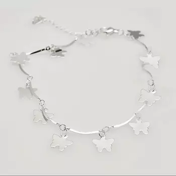 SHINE & BEAUTY Браслет на ногу покрытый серебром