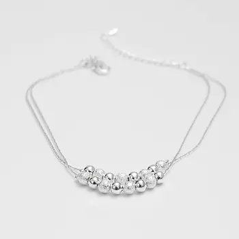 SHINE & BEAUTY Браслет на ногу покрытый серебром