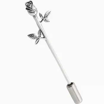 SHINE & BEAUTY Брошь "Роза" покрытая серебром