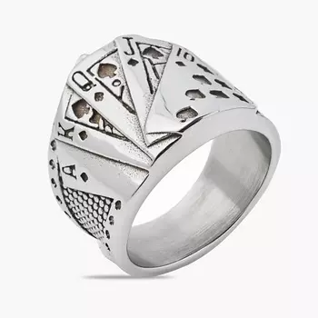 SHINE & BEAUTY Кольцо из титановой стали Карты