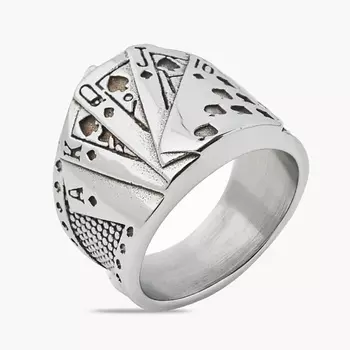 SHINE & BEAUTY Кольцо из титановой стали Карты