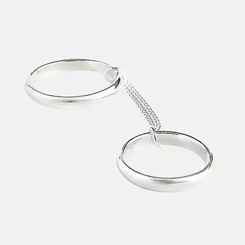 SHINE & BEAUTY Кольцо на две фаланги покрытое серебром 1.0