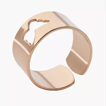 SHINE & BEAUTY Кольцо не замкнутое покрытое золотом