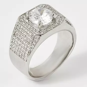 SHINE & BEAUTY Кольцо покрытое серебром с кристаллами Swarovski 1.0