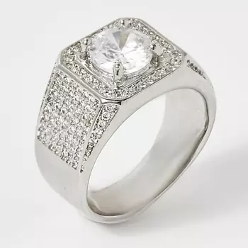 SHINE & BEAUTY Кольцо покрытое серебром с кристаллами Swarovski 1.0