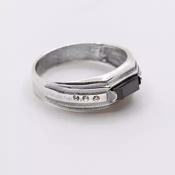 SHINE & BEAUTY Кольцо покрытое серебром с ювелирным стеклом PRECIOSA и фианитами