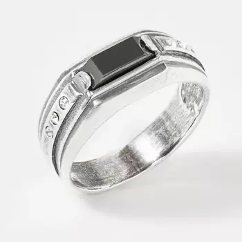 SHINE & BEAUTY Кольцо покрытое серебром с ювелирным стеклом PRECIOSA и фианитами