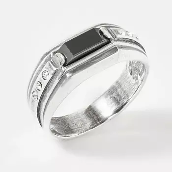 SHINE & BEAUTY Кольцо покрытое серебром с ювелирным стеклом PRECIOSA и фианитами