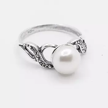 SHINE & BEAUTY Кольцо, покрытое серебром с ювелирным стеклом PRECIOSA