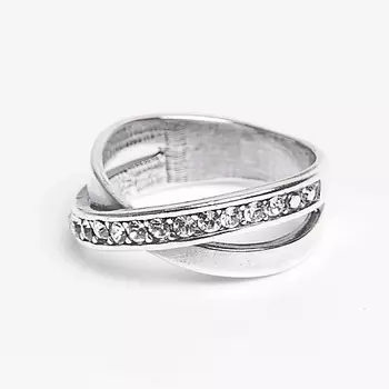 SHINE & BEAUTY Кольцо покрытое серебром с ювелирным стеклом PRECIOSA