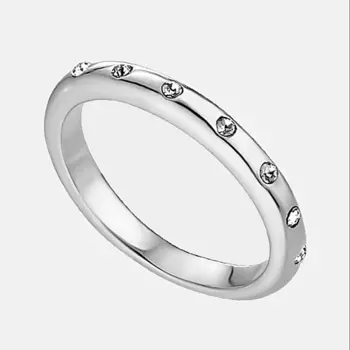 SHINE & BEAUTY Кольцо покрытое серебром с ювелирным стеклом 1.0