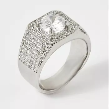 SHINE & BEAUTY Кольцо покрытое серебром с кристаллами Swarovski