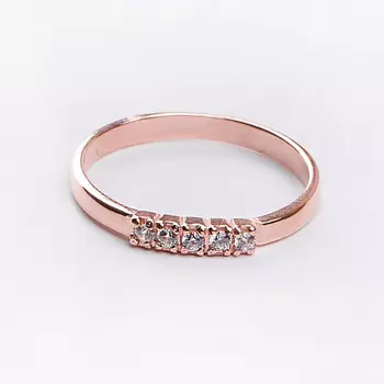 SHINE & BEAUTY Кольцо покрытое золотом с фианитами