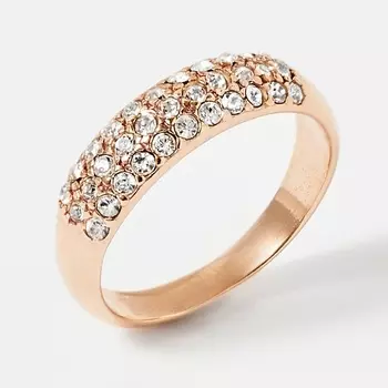 SHINE & BEAUTY Кольцо покрытое золотом с ювелирным стеклом PRECIOSA